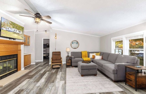 Bloomingdale House | Lakefront Home with Dock, Firepit & Private Deck