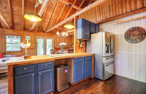 Chesapeake Ranch Estates-Drum Point Cabin | Lakefront Lusby Home w/Fire Pit: 3 Mi to Beach!