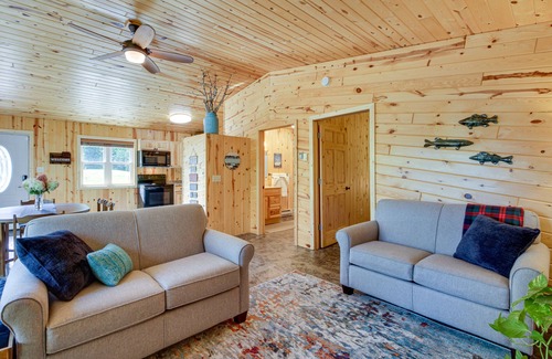 Deer River Cabin | Lakefront Paradise with Private Boat Dock & Patio