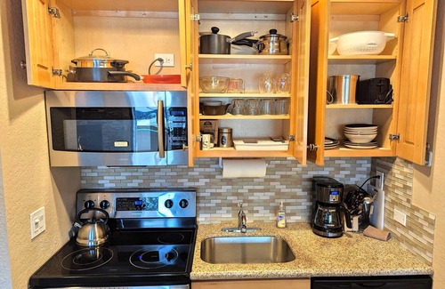 South Lake Tahoe Apartment | Lakeland Village - Private Beach - Large Studio - Pool View, King Bed, Full Kitchen