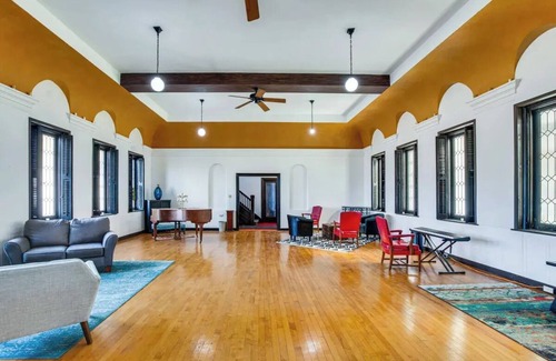 Wheeling Apartment | Large 1-BR Living RM Kitchen in a Monastery mansion in premier downtown Wheeling