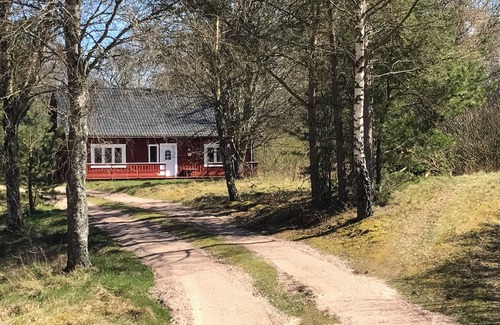 Markaryd House | Large cozy house with a fireplace and pool for 8 people right on the river