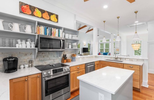 Cottage District House | Large Designer Home with Prime Watercolor Location near Tennis and Seaside Path