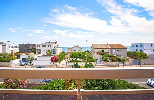 Carnon-Plage Apartment | Large duplex with sea and pond view, 1 min from the beach