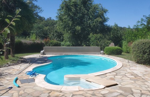 Aubin House | Large upscale house, swimming pool and wooded grounds, view of Fort d'Aubin