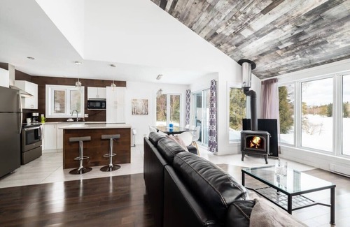 Entrelacs House | Le rassembleur, Spa, foyer Lac
