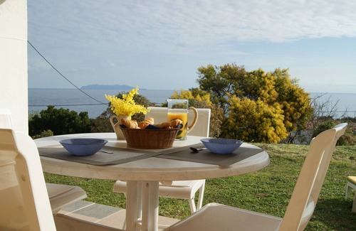 Santa-Severa Apartment | Les Cyprès - View to the sea and Harbor of Santa Severa, in Corsican Cape