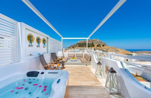 Lindos Villa | Lindos Allure Villa with Jacuzzi and Acropolis view!