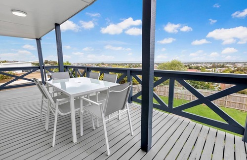 Lakes Entrance House | Little Miss - View towards the waters of North Arm and the ocean