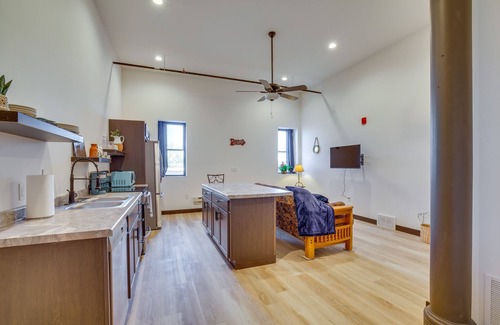 Cashton Apartment | Loft-Style Downtown Cashton Studio: Dogs Welcome!