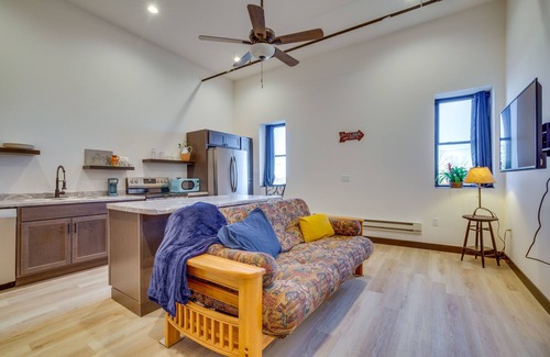 Cashton Apartment | Loft-Style Downtown Cashton Studio: Dogs Welcome!