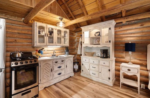 Rudy Cabin | Log cabin on 100 acres-Kitchen-wifi-The Velvet Rooster