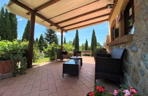 Riparbella Apartment | Lovely apartment for 4 guests with pool, A/C, WIFI, TV, patio and parking