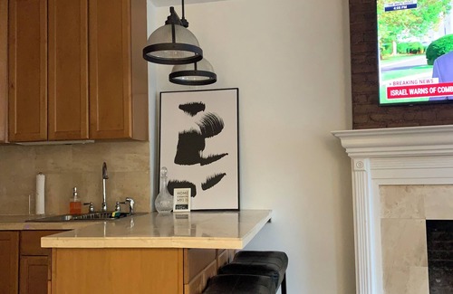 Ukrainian Village Apartment | Lovely Apt with Queen Beds, Fireplace, Close to Subway, Sleeps 4