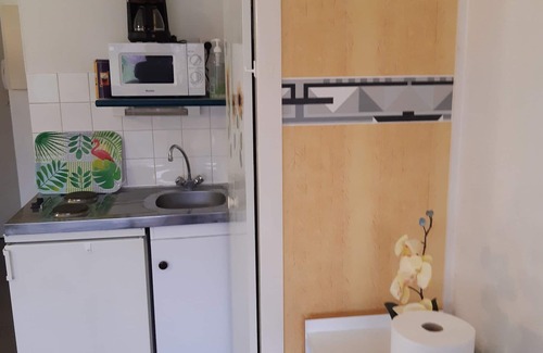 Quetigny Apartment | Lovely furnished studio: parking, washing machine, TV, high-speed internet near all amenities.