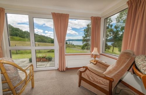 Dalmally Cottage | Lovely view over Loch Awe, hills and fields - Waterfall nearby - south facing