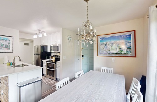 Avon Condo | Luxe dog-friendly condo with river views - Walk to slopes