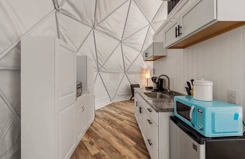 Capon Bridge Apartment | Luxe Dome w Hot Tub, King Bed, Full Bath & FirePit