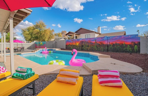 Mesa House | Luxe Oasis! Heated Pool, Spa, Theater, Game room, Sauna & Gym!