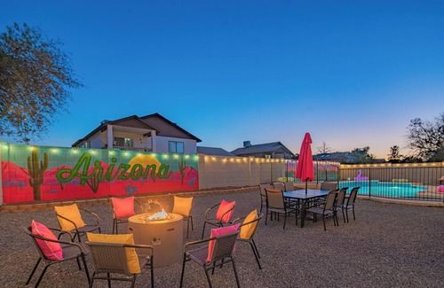 Mesa House | Luxe Oasis! Heated Pool, Spa, Theater, Game room, Sauna & Gym!