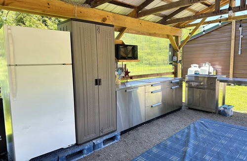 Black Creek RV Rental | Luxurious Bell Tent on Ischua Creek at Campground Adventures