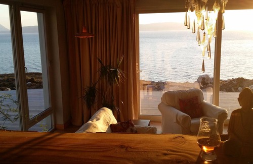 Strathcarron House | Luxurious,Secluded, Award-Winning Highland Eco-Lodge, Panoramic Hot-tub sea View