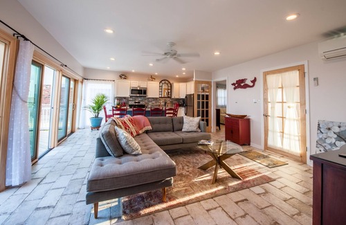 Shirley House | Luxurious Waterfront all Season Home with Private Beach. Private beach sunsets.