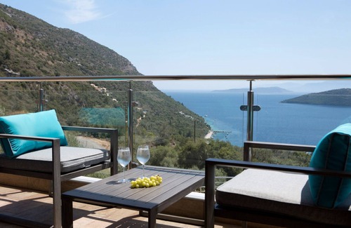 Mikros Gialos Villa | Luxury 6 bedroom villa with stunning views of the Ionian sea in Mikros Gialos