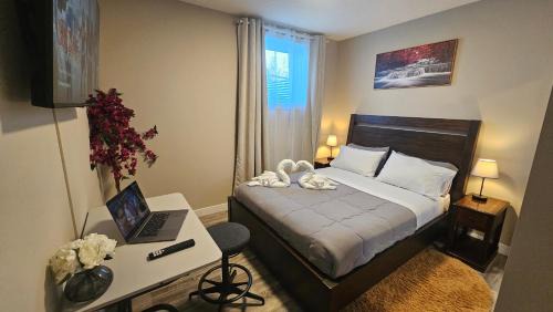 Northwest Calgary Apartment | Luxury Basement Suite with 2 Bedrooms, 2 Queen Beds, Free Wi-Fi, and Free Parking