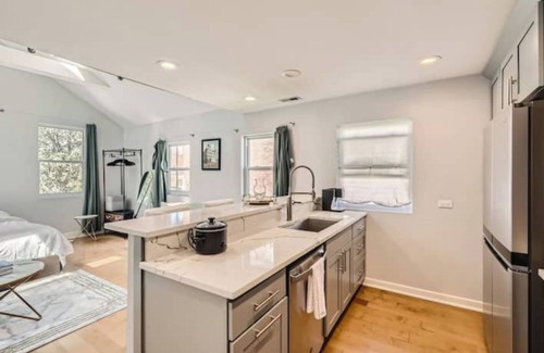 Lower West Side Apartment | Luxury East Pilsen Studio with Cal King Bed for 2