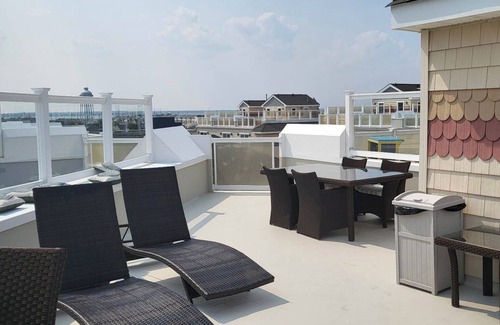 Seaside Heights House | Luxury Gated Townhouse, Steps to the Beach and Boardwalk! Ocean View!