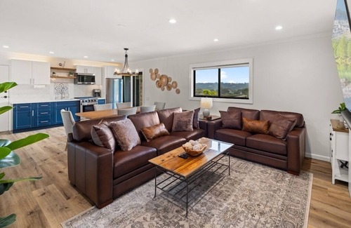 Santa Barbara Cottage | Luxury Getaway with Ocean + Island Views, Fire Pit & Big Deck