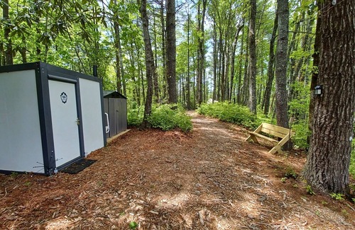Lake Toxaway House | LUXURY GLAMPING YURT - view of devils courthouse on private 17 acres
