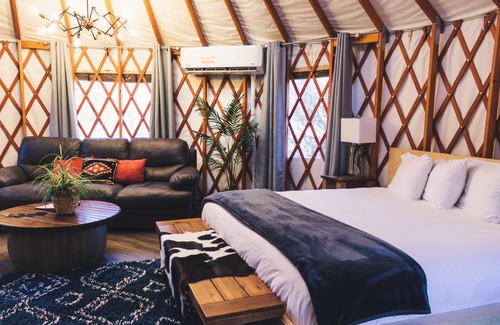 Escalante Resort | Luxury Glamping Yurt Resort Between National Parks with desert mountain views, close to hiking trails, slot canyons, off-roading and more!