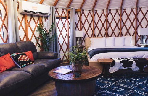 Escalante Resort | Luxury Glamping Yurt Resort Between National Parks with desert mountain views, close to hiking trails, slot canyons, off-roading and more!