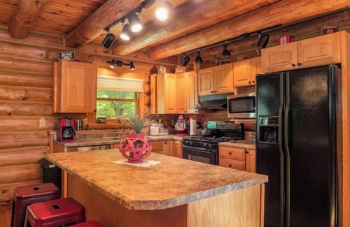 Fountain Cabin | Luxury log cabin w/access to Ford Lake! Sleep 14