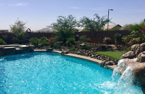 Queen Creek House | Luxury new home, pool/spa, putting greens, mist system, pool table