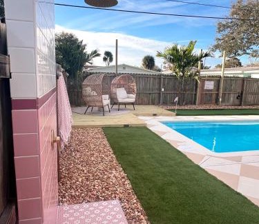 Port Canaveral Villa | Luxury Villa 3 Blocks from the Beach with Pool a Fire Pit and Outdoor Oasis