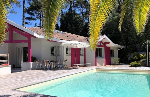 Seignosse Villa | Luxury villa on Seignosse golf course, heated swimming pool, 2 terraces: golf & swimming pool
