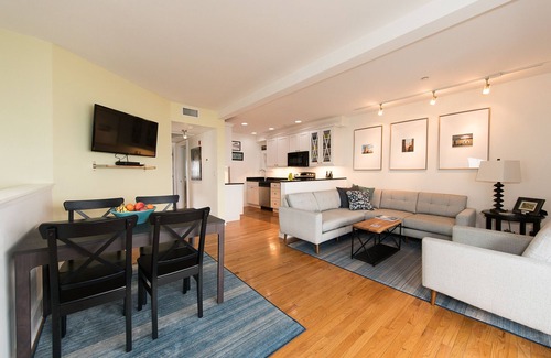 Commercial Street Condo | Luxury Waterfront, Gallery District, 2 BR, Private Deck, Parking, Central Air