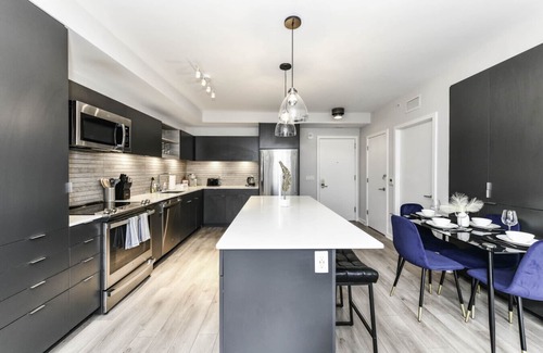 Crystal City Apartment | Luxxe 2BR Oasis with Scenic Rooftop & Gym ﻿