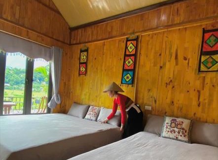Mai Chau House | mai chau rice fields homestay