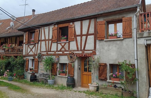 Bergheim House | Maison à Colombages Dans Cour Privée Avec Jardin sur les Remparts du Village
