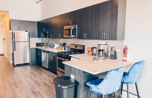 Prairie District Apartment | McCormick Place 3b/2b family oasis with optional parking for up to 10 guests