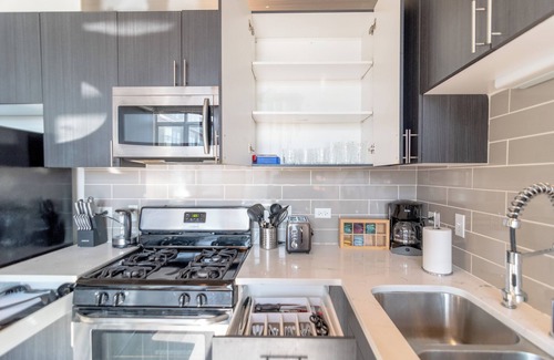 Near South Side Apartment | McCormick Place city view 2br/2ba with optional parking/sleeps 6