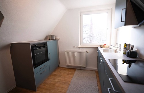 Ulm Apartment | Meerjungfrau: stylish 2-room apartment, central, kitchen, bathroom, living room/bedroom