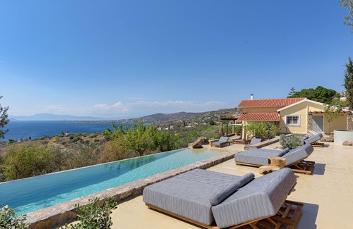 Kontos Villa | Melitta Villa, with Astonishing View, 6 Bedrooms & 6 Bathrooms.