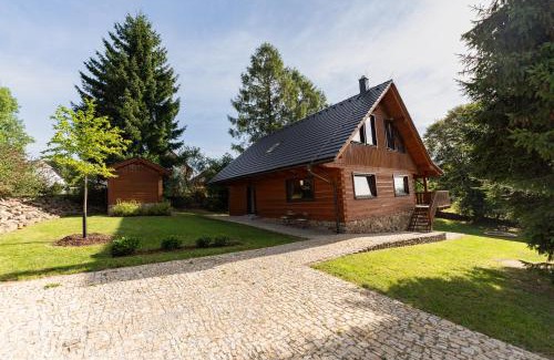 Vimperk Ski Chalet | Moderní šumavská roubenka s výhledem na Boubín
