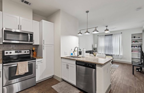 Dallas Apartment | Modern 1-Bed, 1 Bath Apartment w/King Bed, WiFi, 24-Hour Gym & Reserved Parking