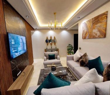 SOUR JDID Apartment | modern apartment next to the Hassan2 mosque, very well equipped and stylish, 85 m2 with gym and direct sea view with underground garage , prohibits unmarried couples of Arab origin